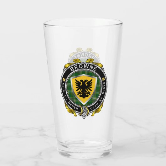 Browne Irish Shield Beer Glas (Rückseite)
