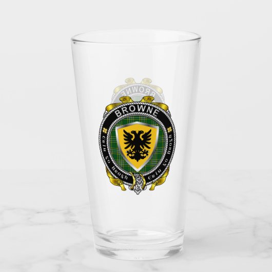 Browne Irish Shield Beer Glas (Vorderseite)