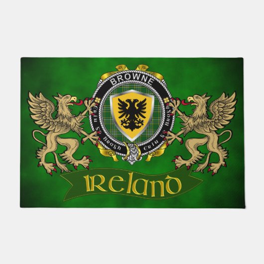 Browne Irish Shield & Griffin Fußmatte (Vorderseite)