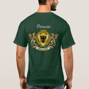 Browne Irish Shield & Griffins Personalisiert T-Shirt