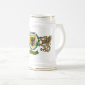 Browne Irish Shield Personalisiert Bierglas (VorderseiteRechts)