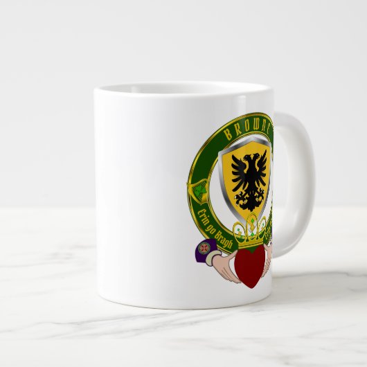 Browne Irish Shield w/Claddagh Jumbo-Tasse (Vorderseite Rechts)