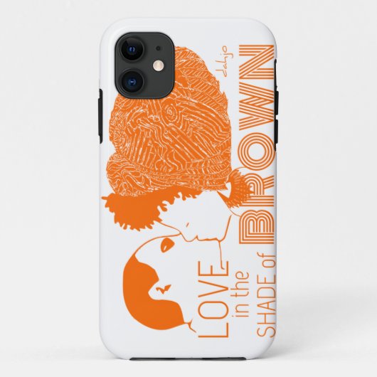 BROWNE LIEBE IN ORANGE Case-Mate iPhone HÜLLE (Rückseite)