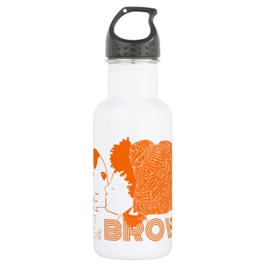 BROWNE LIEBE IN ORANGE EDELSTAHLFLASCHE (Vorderseite)