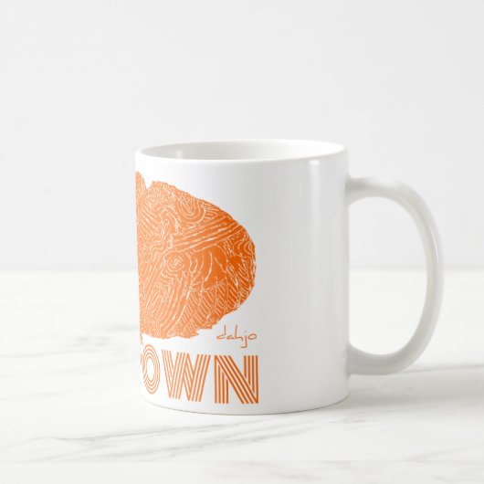 BROWNE LIEBE IN ORANGE KAFFEETASSE (Rechts)