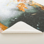 BROWNE MAPLE-BLÄTTER AUF GLAS SHERPADECKE (3/4)