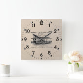 Brownell Auto Company 1890 Quadratische Wanduhr (Zuhause)