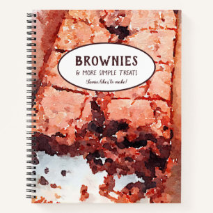 Brownie & andere Leckereien personalisiertes Kochb Notizblock