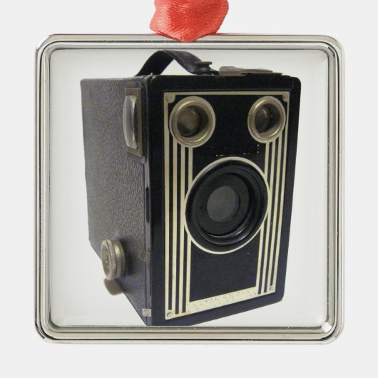 Brownie Antique Camera Metal Ornament (Vorne)