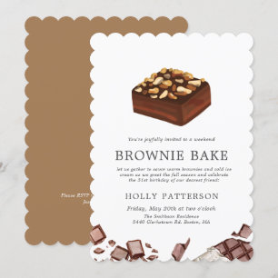 Brownie-Backen   Kleine Wochenendzusammenkunft Einladung