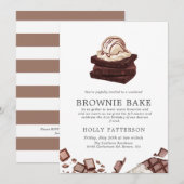 Brownie Bake | Geeignete Ansammlung Einladung (Vorne/Hinten)