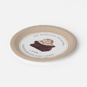 Brownie Bake | Papiertafel für Themed Party Tan Bo Pappteller (Schrägansicht)