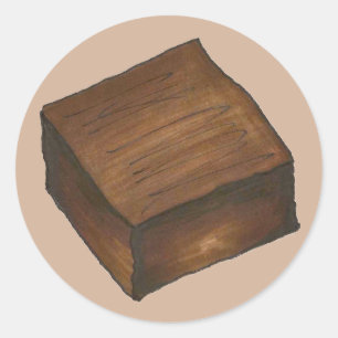 Brownie Bake Sale Backen Chocolate Brownies Feinsc Runder Aufkleber