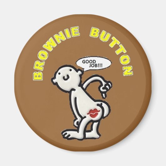 BROWNIE BUTTON MAGNET (Vorne)