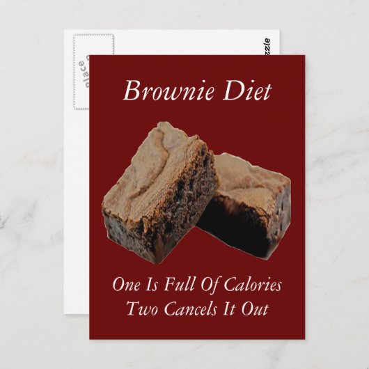 Brownie Diet Card Postkarte (Vorne/Hinten)