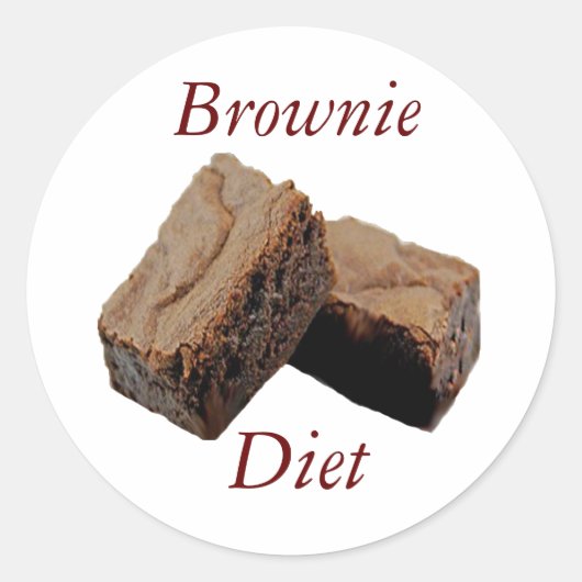 Brownie Diet Runder Aufkleber (Vorderseite)