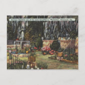 Brownie Gardens Wormsloe Savannah GA retro Postkarte (Vorderseite)