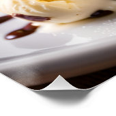 Brownie mit Eiscreme oben Poster (Ecke)