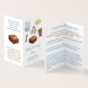 Brownie Mix Homemade DIY Weihnachtsgeschenk-Label Visitenkarten