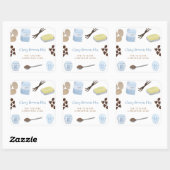 Brownie Mix in einem Jar Geschenk oder Gastgeschen Quadratischer Aufkleber (Blatt)