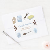 Brownie Mix in einem Jar Geschenk oder Gastgeschen Quadratischer Aufkleber (Umschlag)