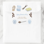 Brownie Mix in einem Jar Geschenk oder Gastgeschen Quadratischer Aufkleber (Tasche)