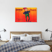 Brownie Pear Crate Label Leinwanddruck (Insitu (Schlafzimmer))