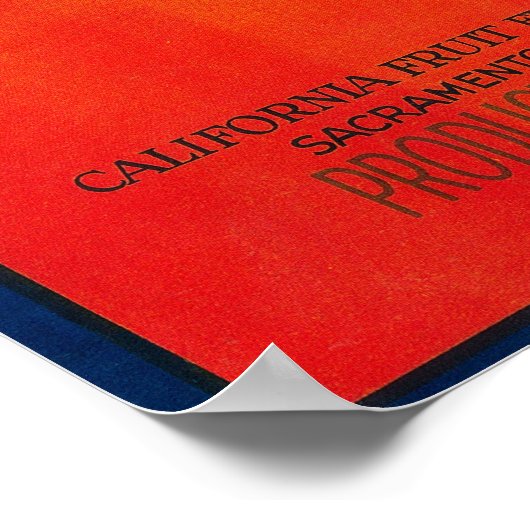 Brownie Pear Crate Label Poster (Ecke)