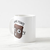 Brownie-Punkte Lustiger Snack-Wortwitz Kaffeetasse (Vorderseite Links)