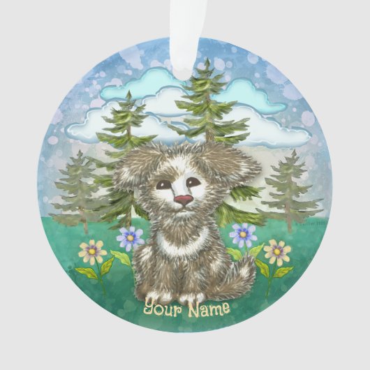 Brownie Pup Hund Ornament (Vorderseite)