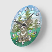 Brownie Pup Hund Runde Wanduhr (Winkel)
