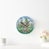 Brownie Pup Hund Runde Wanduhr (Zuhause)