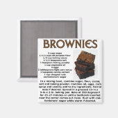 Brownie Recipe Magnet (Vorderseite/Rückseite)