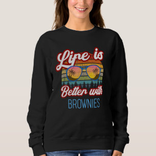 Brownie Retro Sunset. Das Leben ist besser mit Bro Sweatshirt