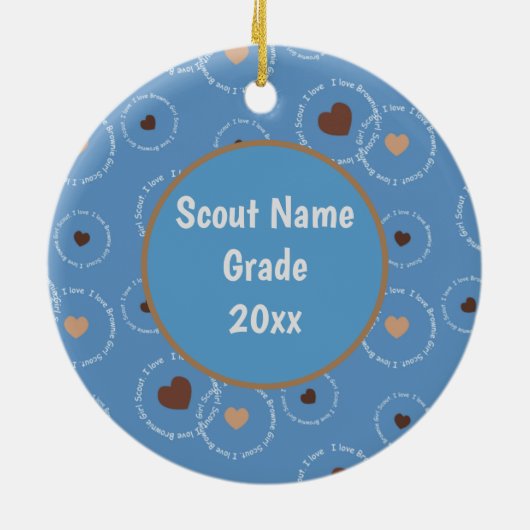 Brownie Scout Keramik Weihnachtsschmuck (Hinten)