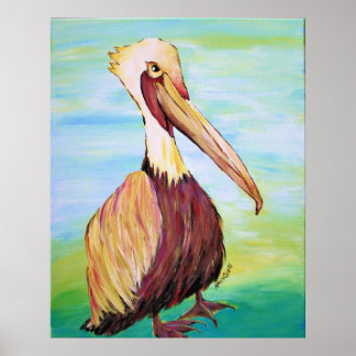 Brownie the Pelican Poster