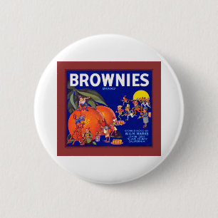 Brownies Brand California Orange Button