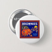 Brownies Brand California Orange Button (Vorne & Hinten)