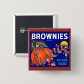 Brownies Brand California Orange Button (Vorne & Hinten)