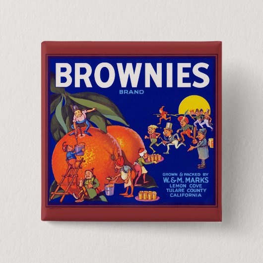 Brownies Brand California Orange Button (Vorderseite)