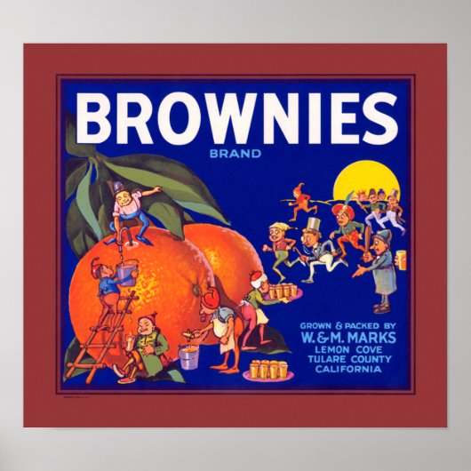 Brownies Brand California Orange Poster (Vorne)