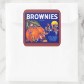 Brownies Brand California Orange Quadratischer Aufkleber (Tasche)