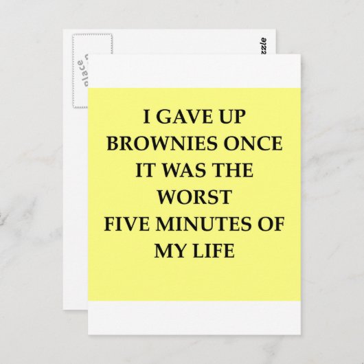 BROWNIES.jpg Postkarte (Vorne/Hinten)