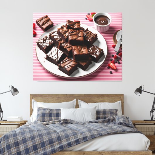 Brownies Leinwanddruck (Insitu (Schlafzimmer))