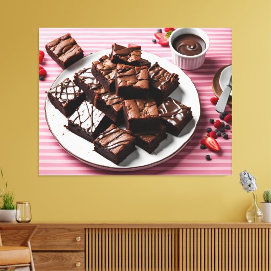 Brownies Leinwanddruck (Insitu (Wohnzimmer))