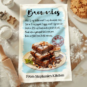 Brownies Recipe Personalisiert Geschirrtuch