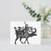 Brownies Rentier Postkarte (Stehend Vorderseite)