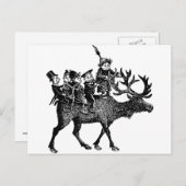 Brownies Rentier Postkarte (Vorne/Hinten)