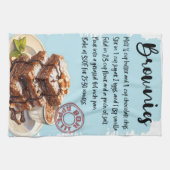 Brownies-Rezept Geschirrtuch (Horizontal)