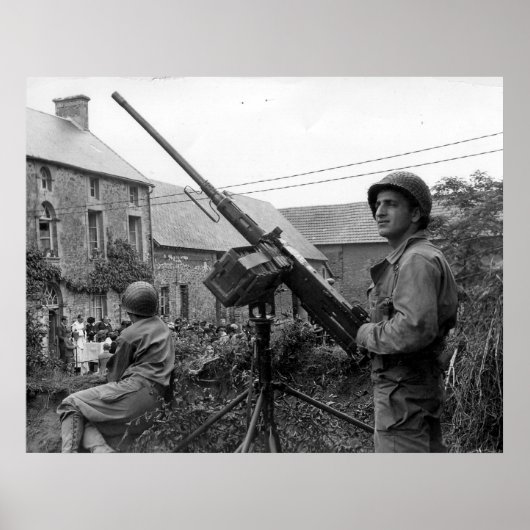 Browning 50 cal M2 Machine Gun Weltkrieg II Poster (Vorne)